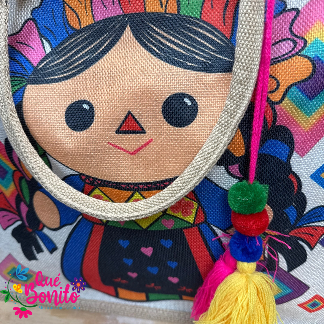 Tote Bag Colorful for Shopping or Dress up with Zipper