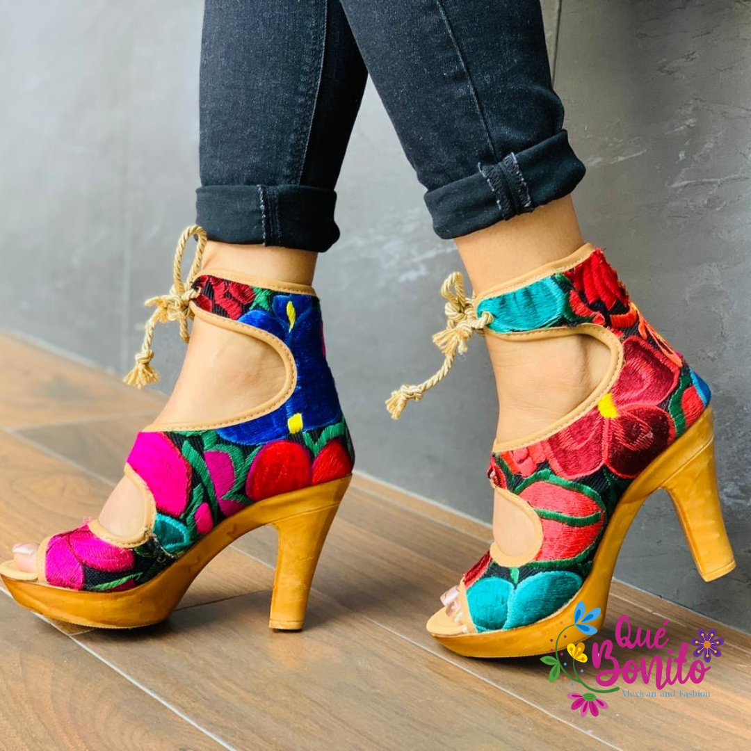 Marian Embroidered  Heels