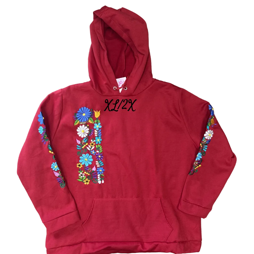 Sweatshirt with Hoodie and Pockets in the Front Embroidered.