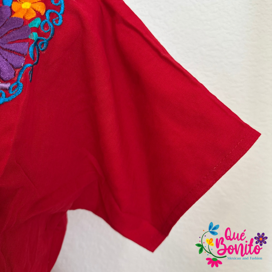 Favorite Embroidered Blouse, with Sleeves, Gathered in the Back