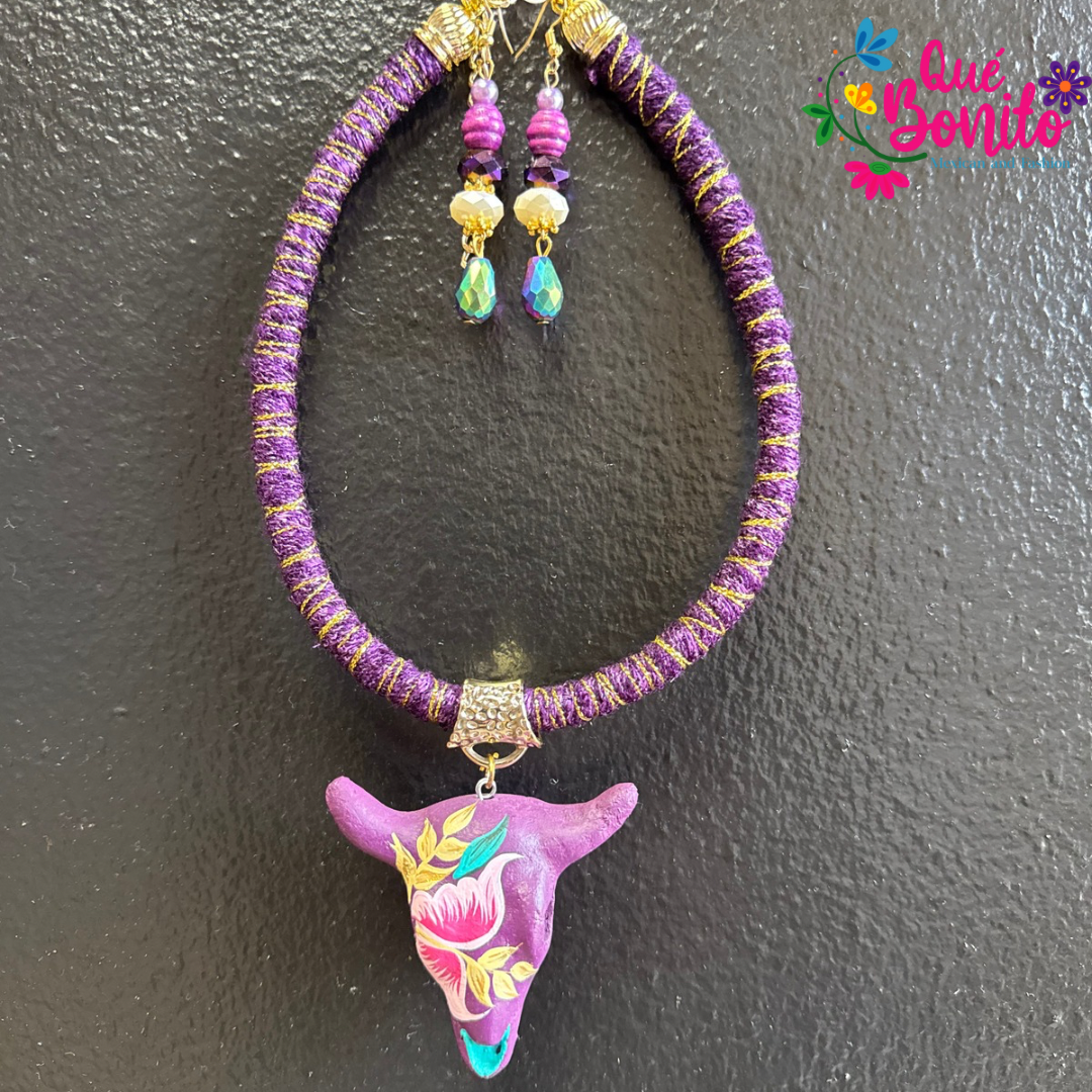 Unique Hand Crafted Set Earrings and Necklace