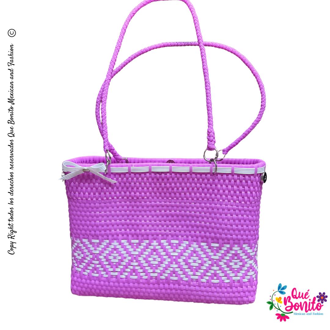 Hand Made Woven Bag Unique Colors 9”x12”