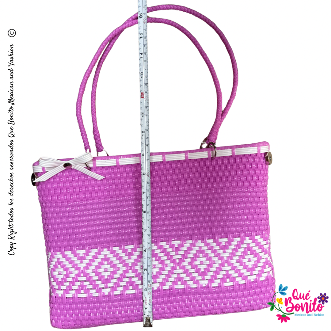 Hand Made Woven Bag Unique Colors 9”x12”