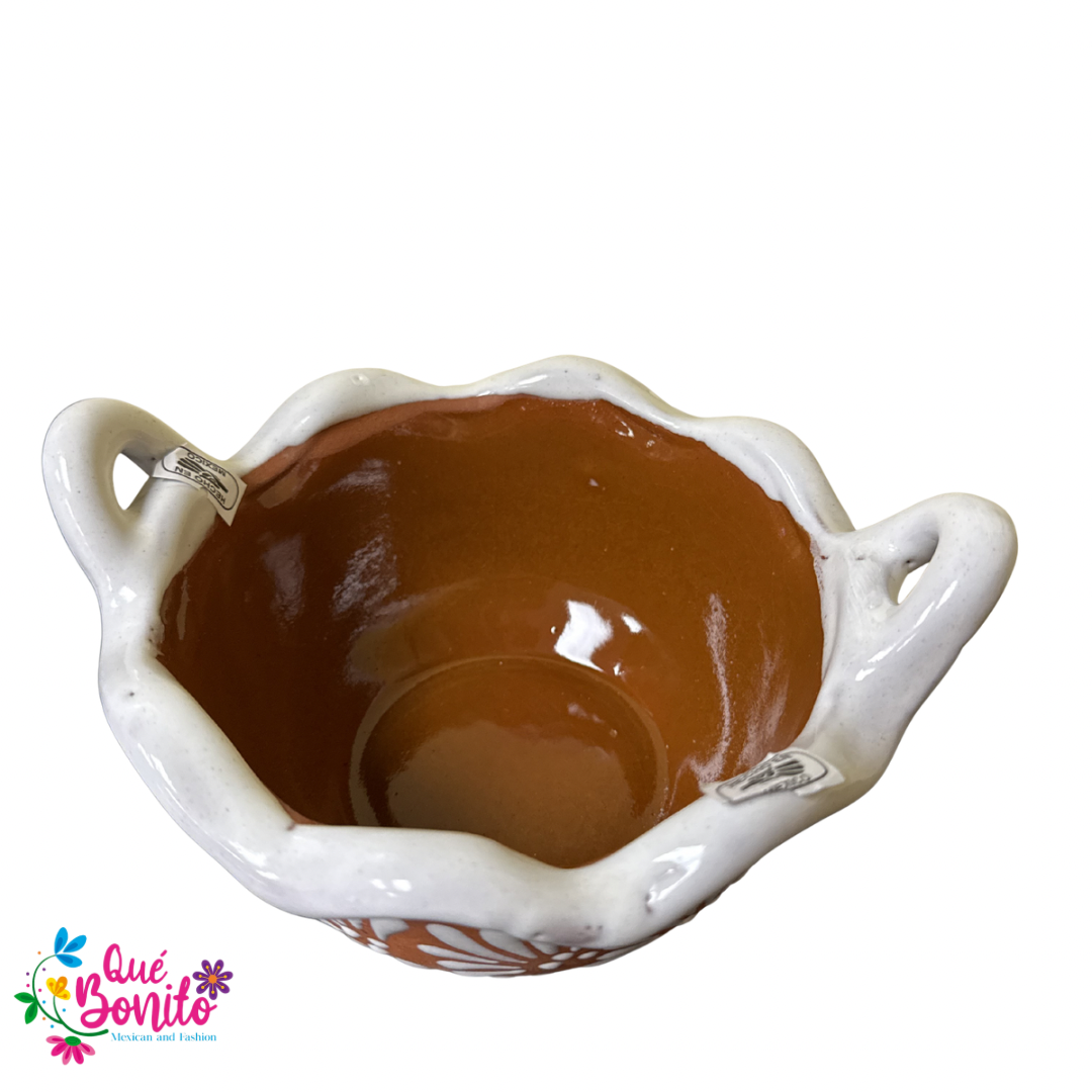 Casserole Style with Handle Handcrafted Mexican Style.