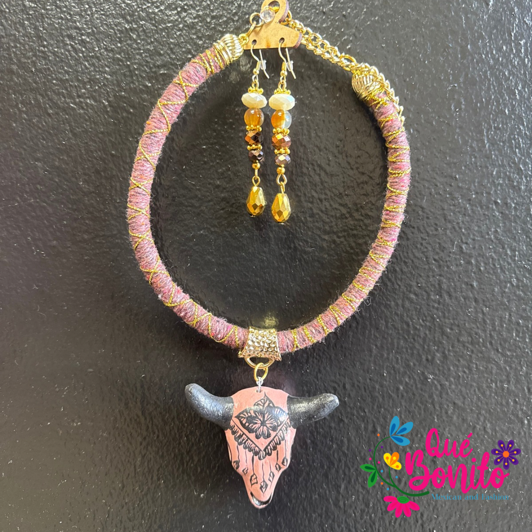 Unique Hand Crafted Set Earrings and Necklace