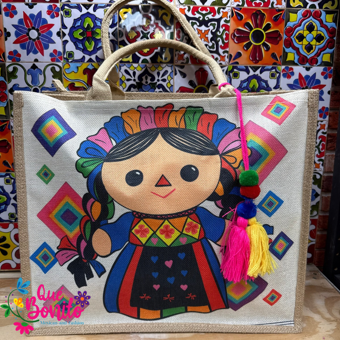 Tote Bag Colorful for Shopping or Dress up with Zipper