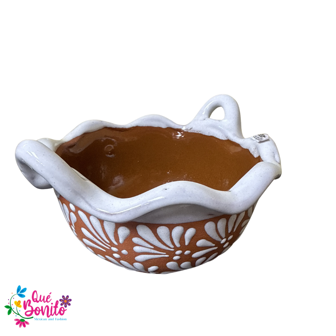 Casserole Style with Handle Handcrafted Mexican Style.