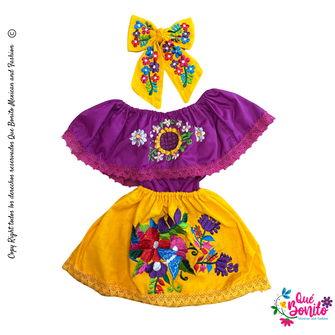 Set Blouse, Skirt and Bow Baby