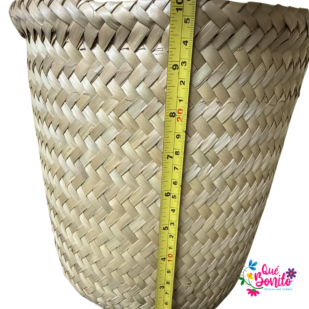 Traditional Woven Container Palm Tree Handcrafted