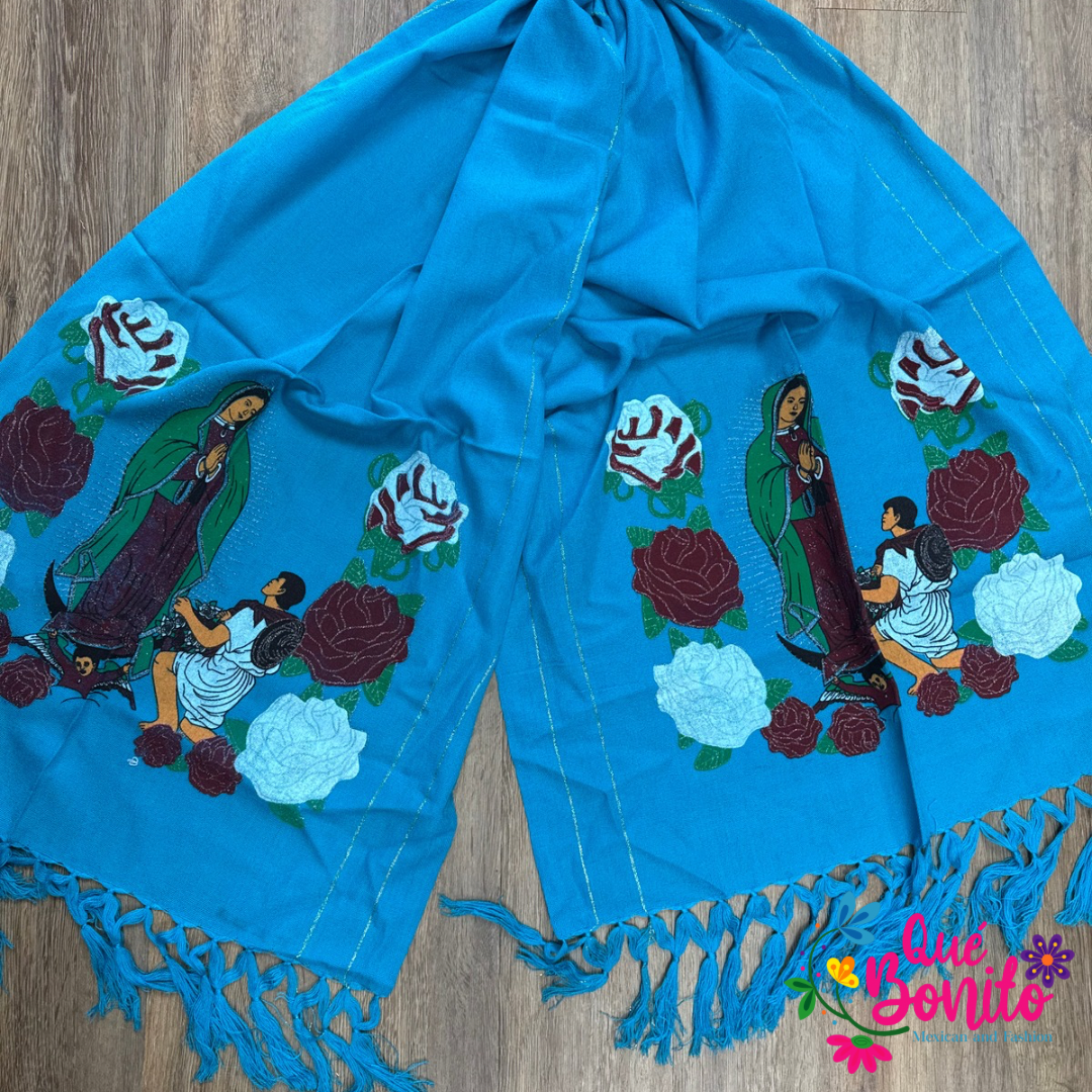 Virgen De Guadalupe Scarf Que Bonito Mexican and Fashion