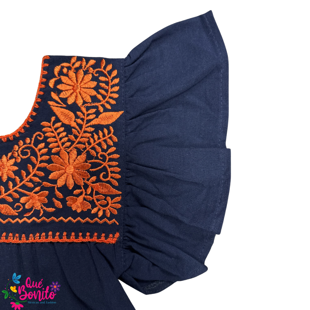 Embroidered Astros Colors Girl Dresses