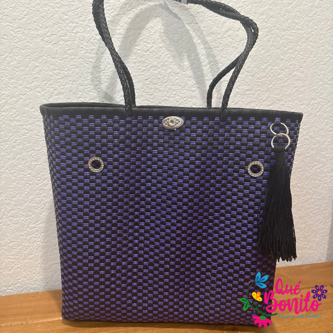 Large Hand Made Woven Bag w/ Tassel