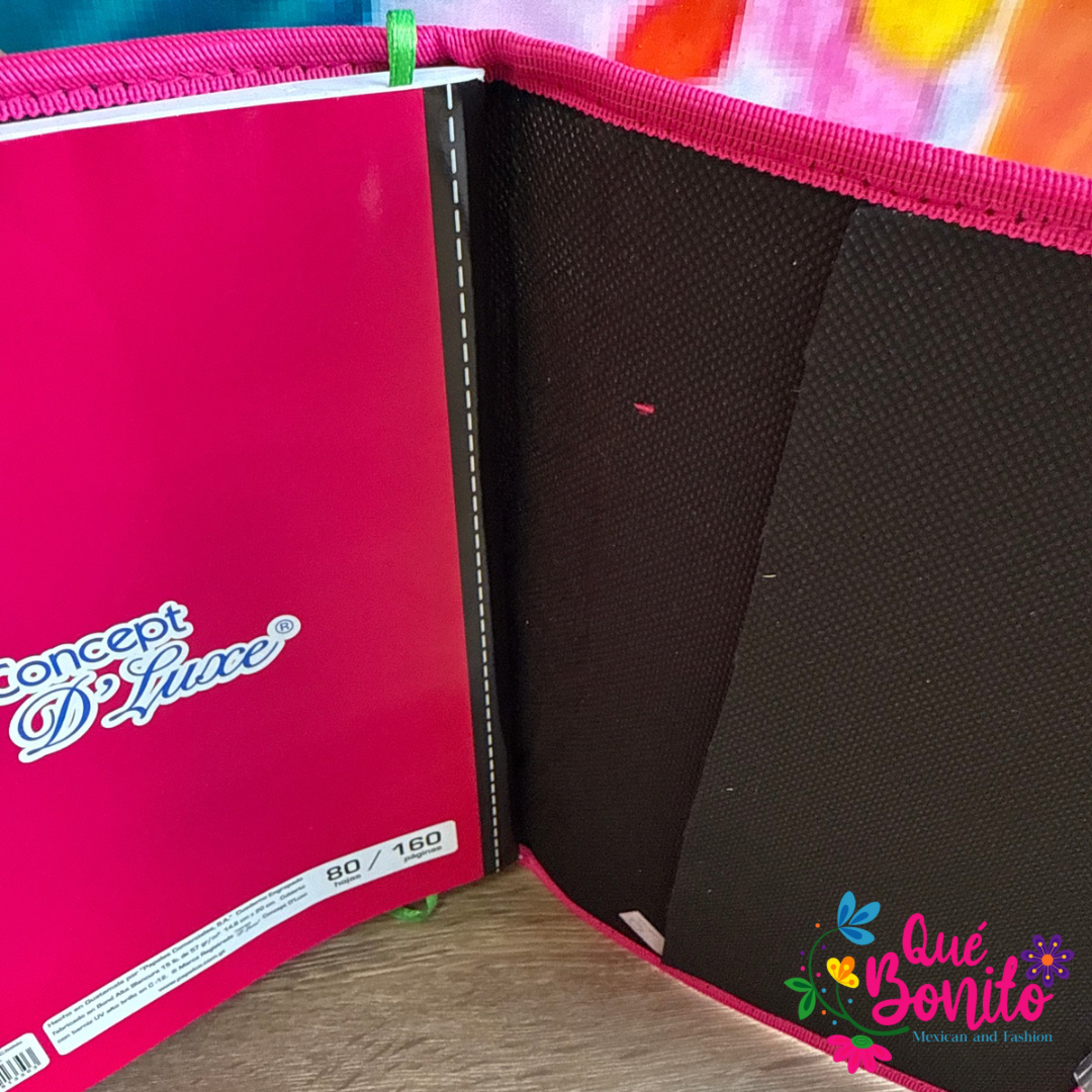 Embroidered Notebook Rehusable with Bookmark and Pen