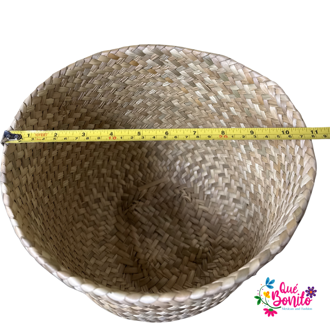 Traditional Woven Container Palm Tree Handcrafted