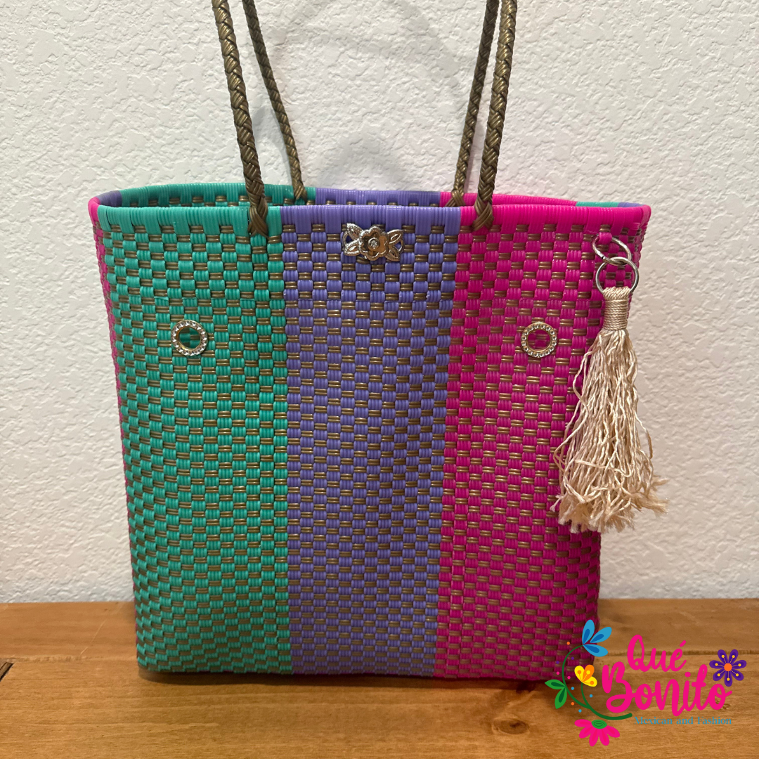 Large Hand Made Woven Bag w/ Tassel