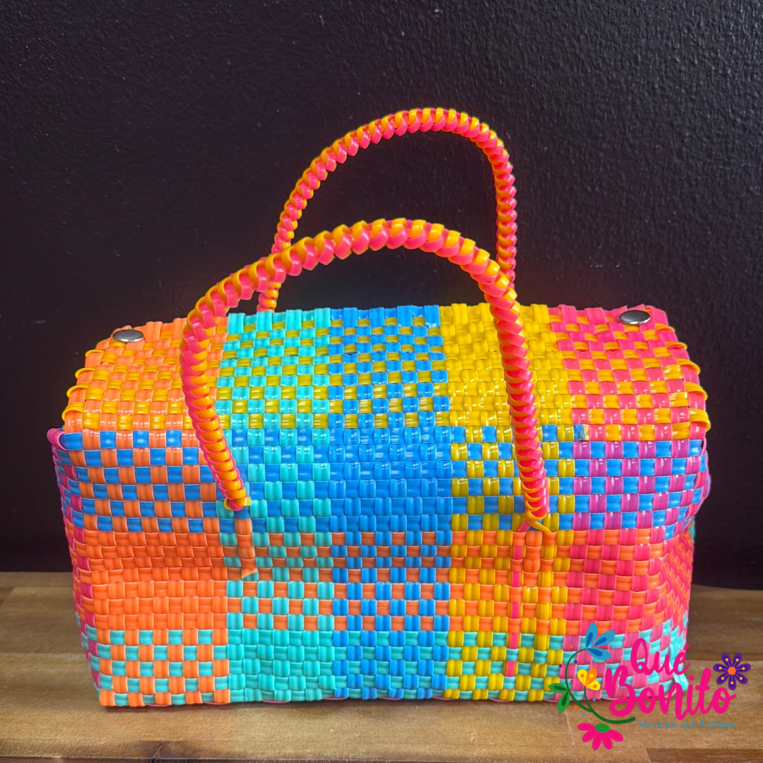 Small Hand Bag, Hand Crafted made from Plastic.