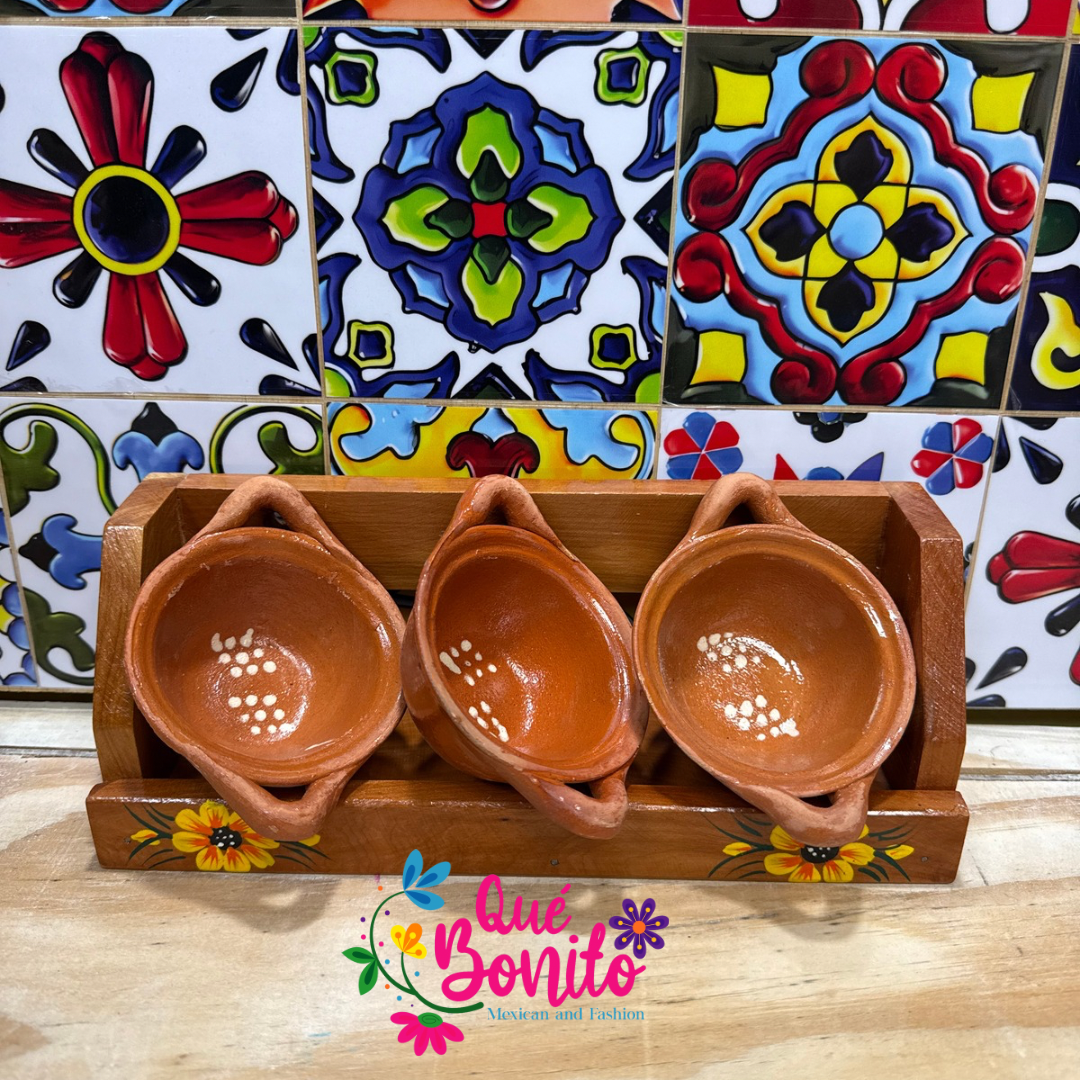 Hand Crafted Set of Three Small Casseroles
