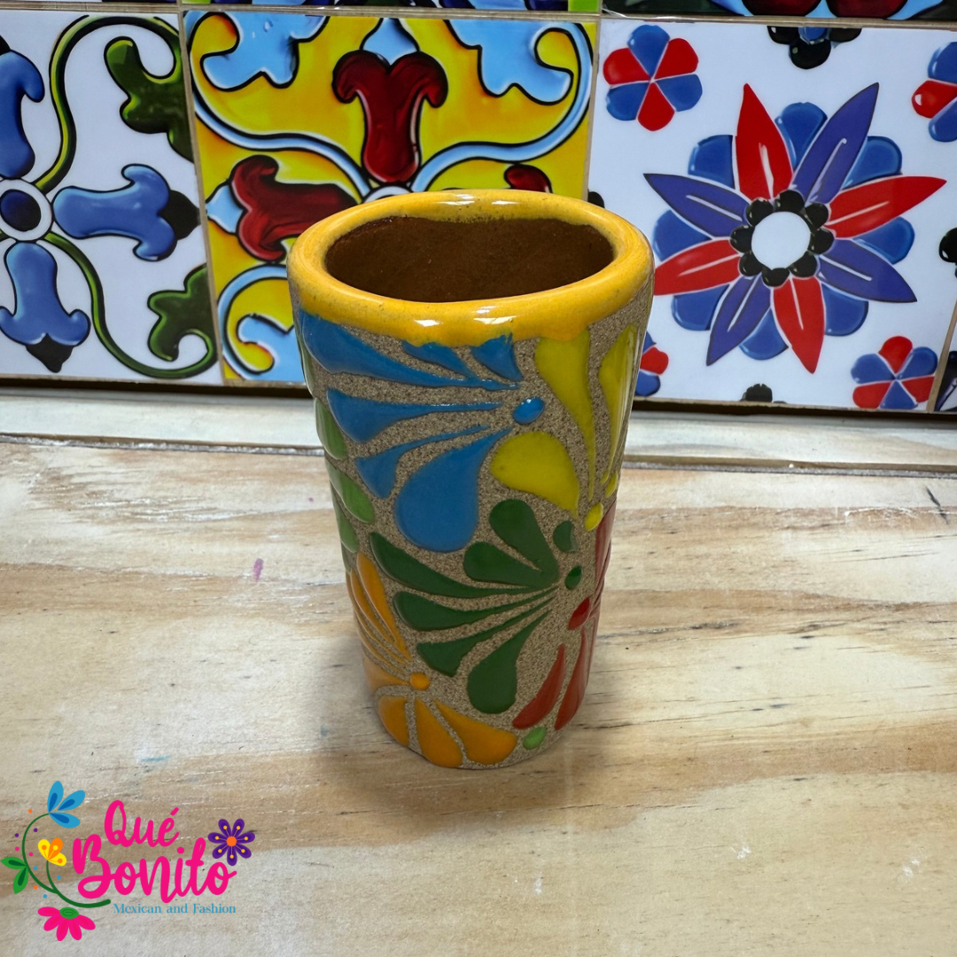 Set of 4 Handcrafted Tequila Shot Colorful and Soft Pink