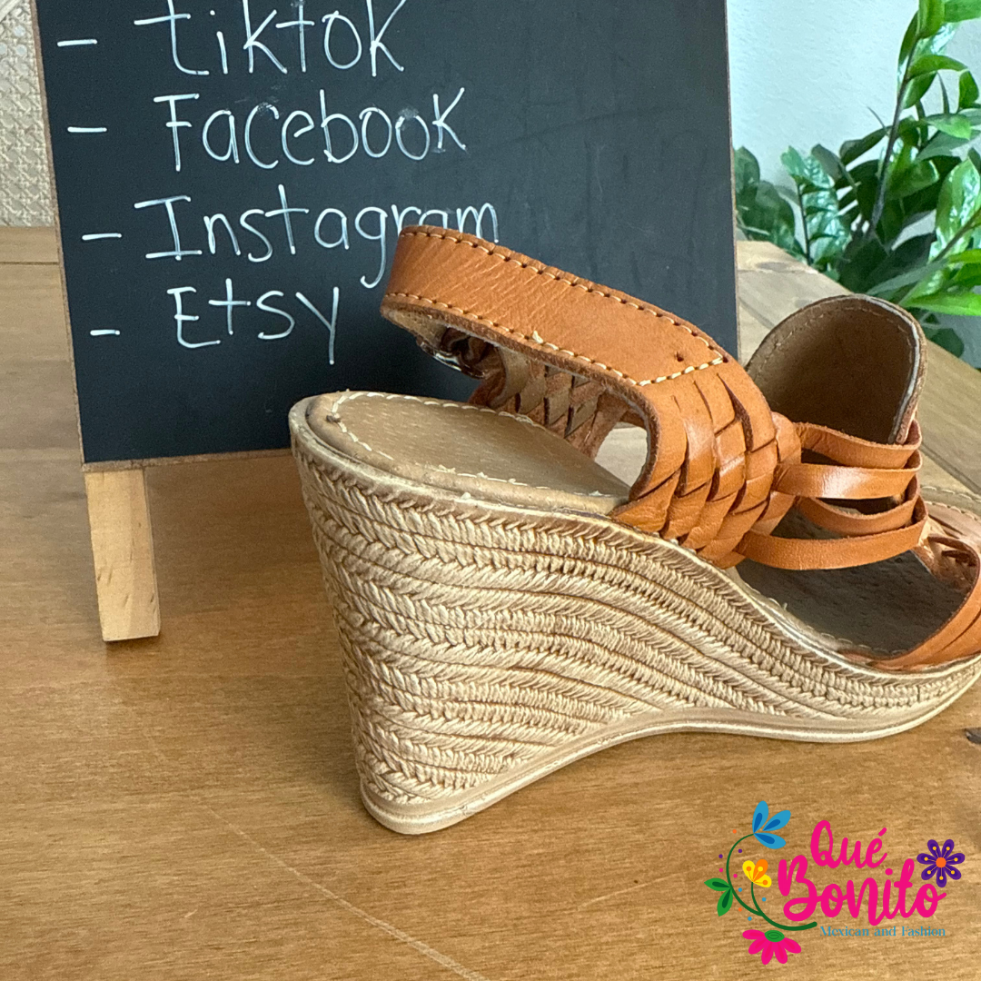 Favorite Wedge Pink Embroidered Flower