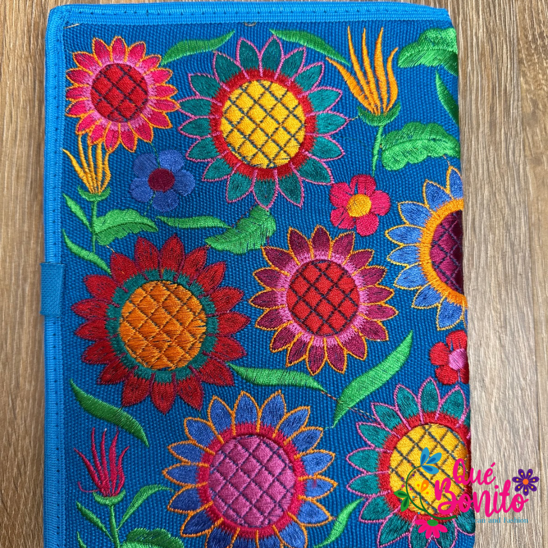 Embroidered Notebook Rehusable with Bookmark and Pen