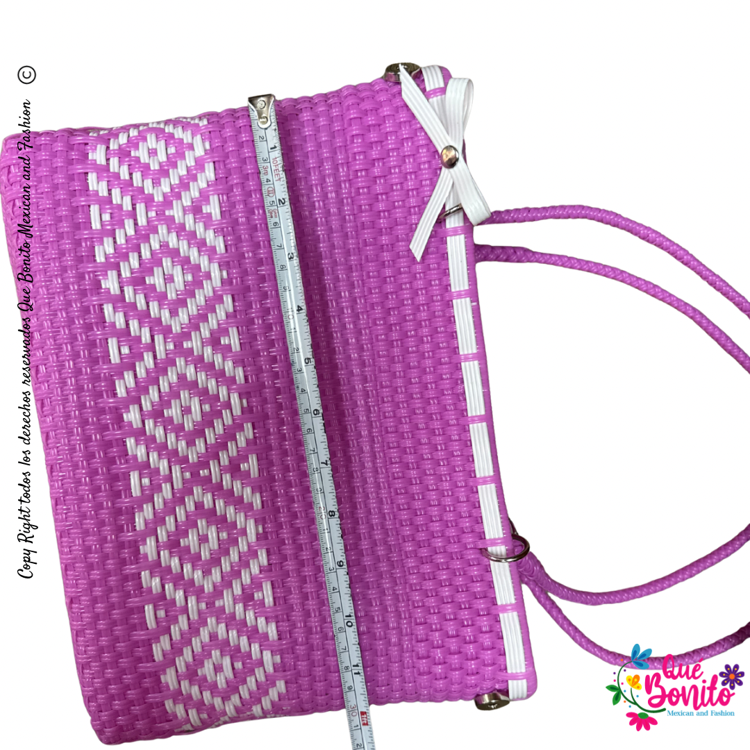 Hand Made Woven Bag Unique Colors 9”x12”
