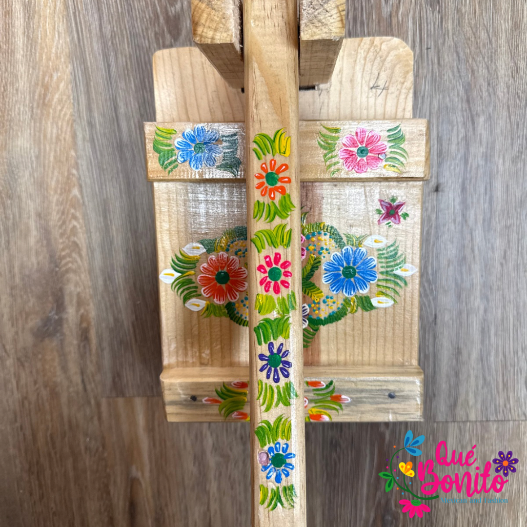 Tortillera Press Wood Hand Painted