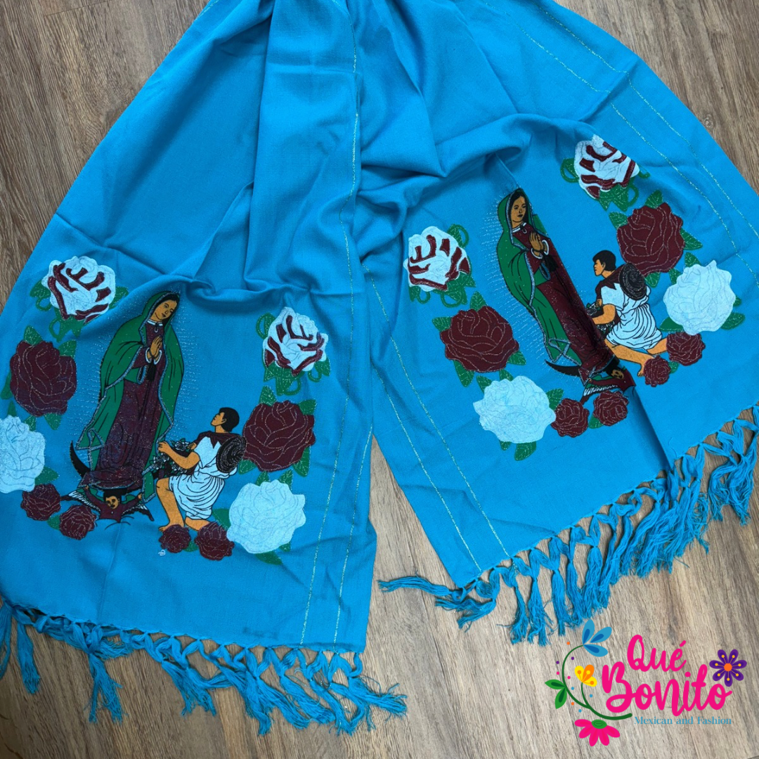 Virgen De Guadalupe Scarf Que Bonito Mexican and Fashion