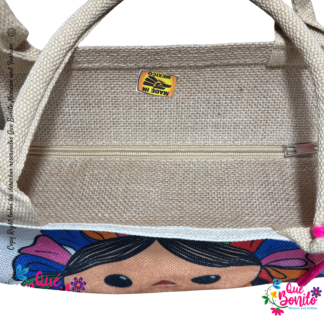 Tote Bag Colorful for Shopping or Dress up with Zipper