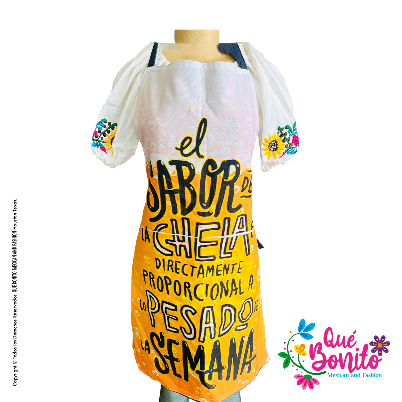 Apron Unisex Que Bonito Mexican and Fashion