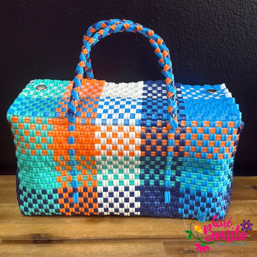 Small Hand Bag, Hand Crafted made from Plastic.
