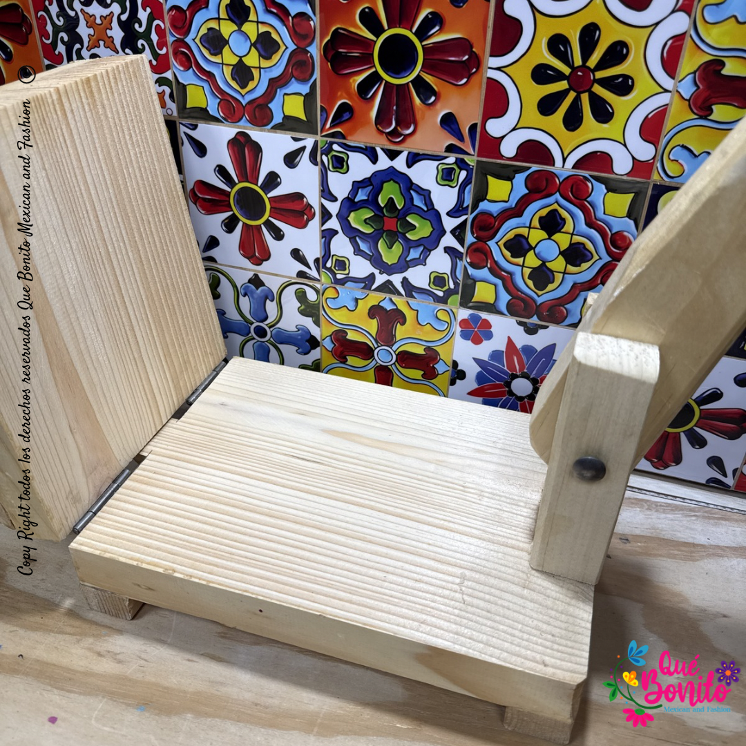 Tortillera Press Wood Hand Painted