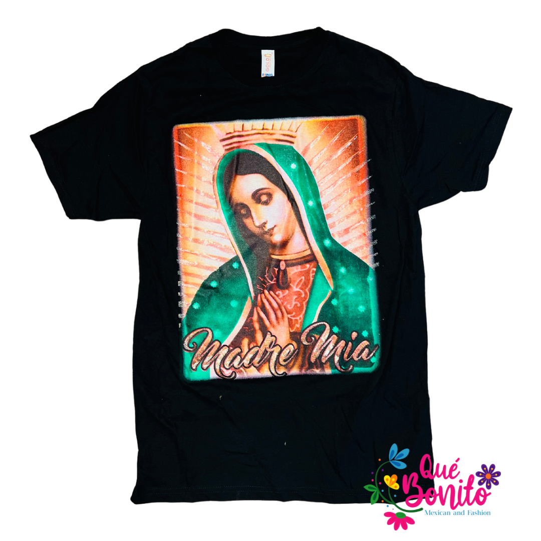 T-Shirts Design Cotton Crew Neck Guadalupana