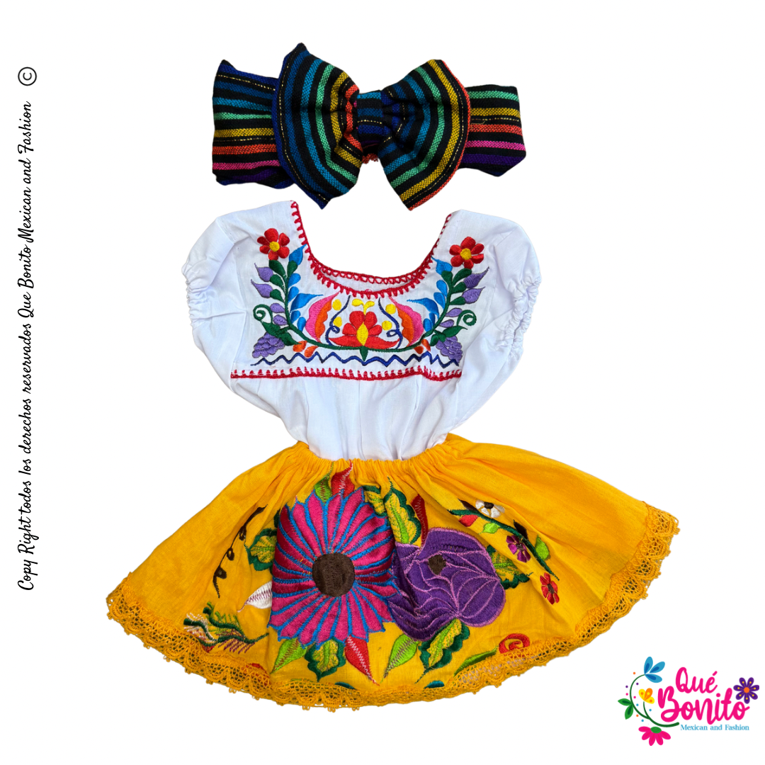 Set Blouse, Skirt and Bow Baby