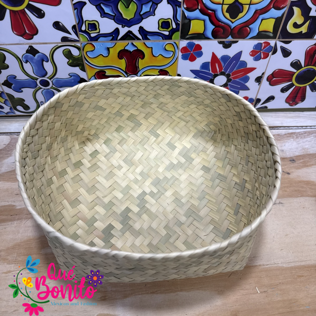 Traditional Woven Container Palm Tree Handcrafted