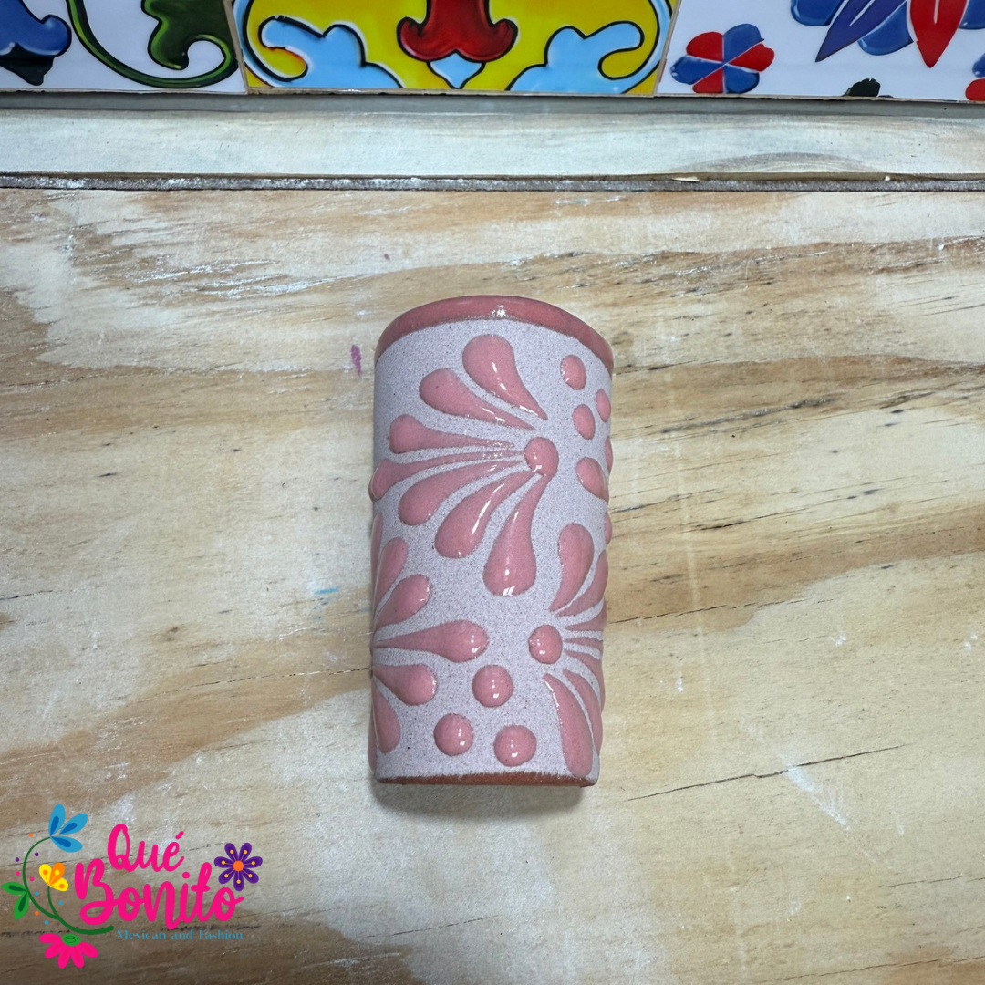 Set of 4 Handcrafted Tequila Shot Colorful and Soft Pink