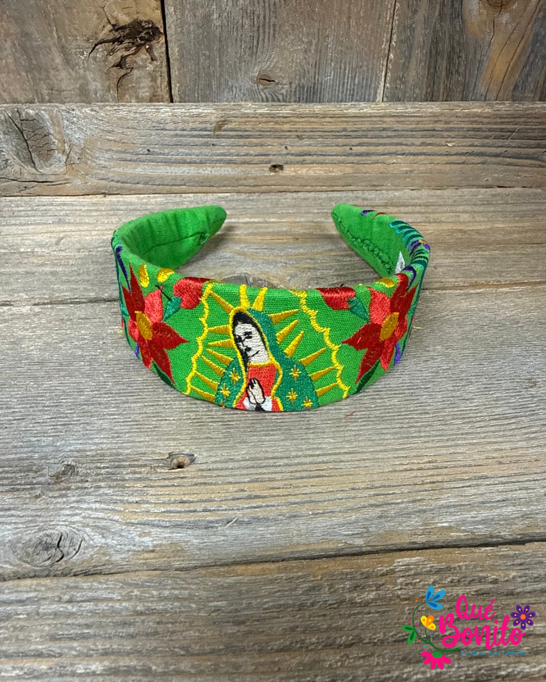 Floral Headband Guadalupana Embroidered