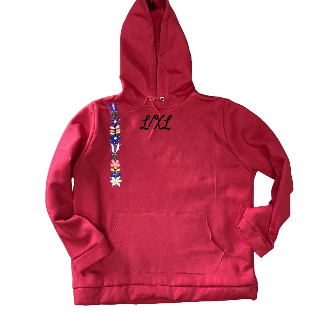 Sweatshirt with Hoodie and Pockets in the Front Embroidered.