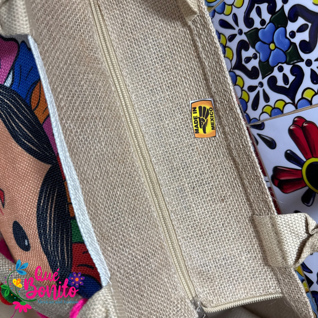 Tote Bag Colorful for Shopping or Dress up with Zipper