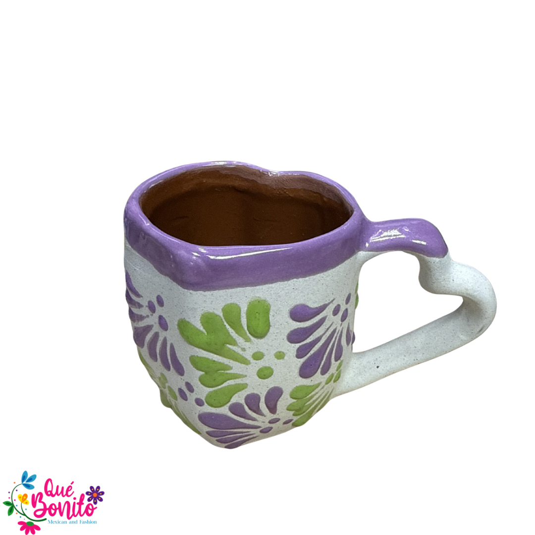 Beautiful Multicolor Clay Cup and Plate Handcrafted