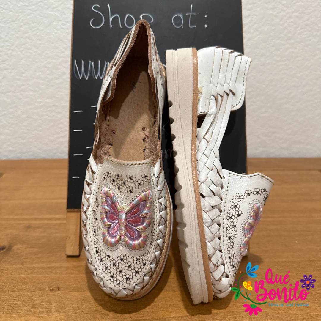 Butterfly White Huarache Medium Feet