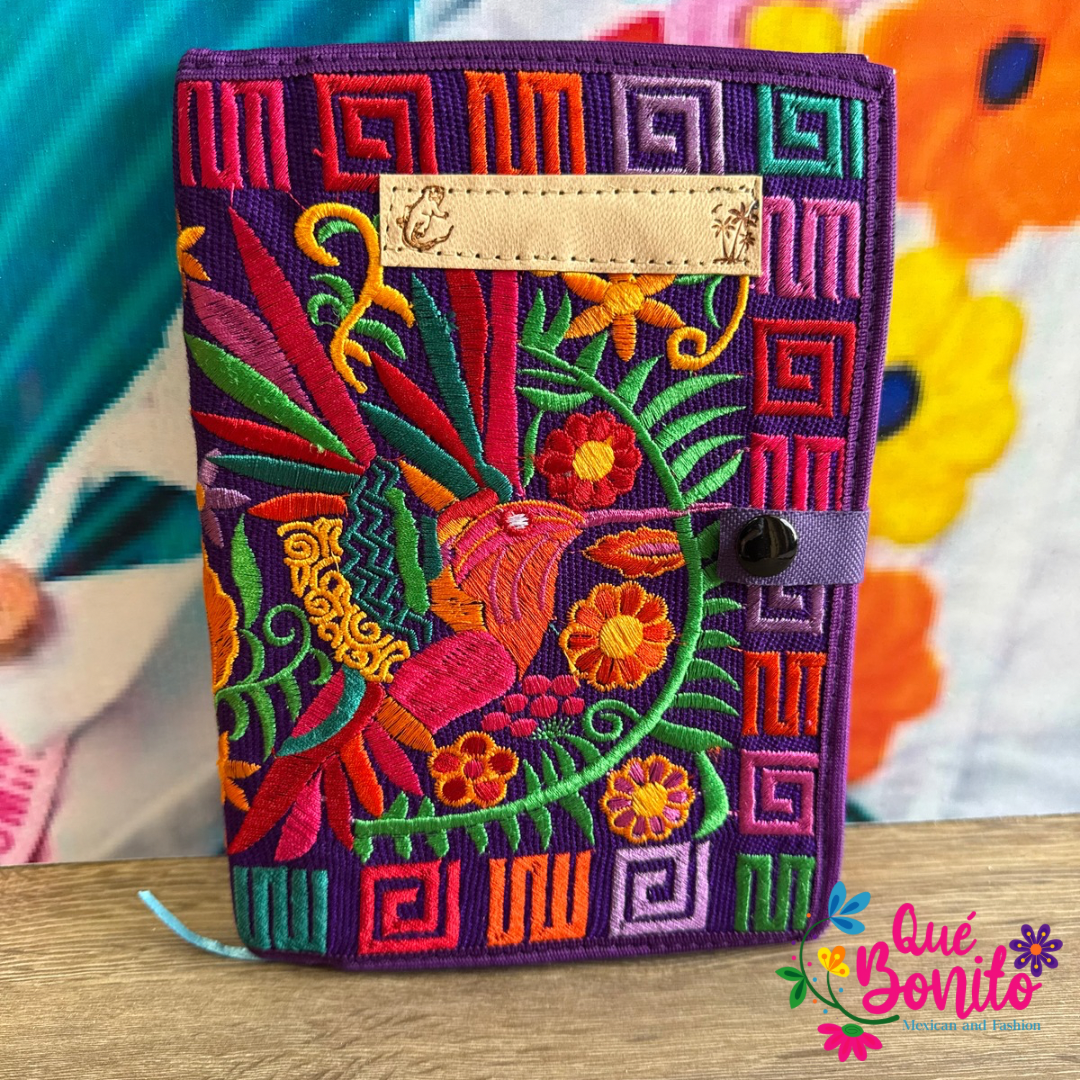 Embroidered Notebook Rehusable with Bookmark and Pen