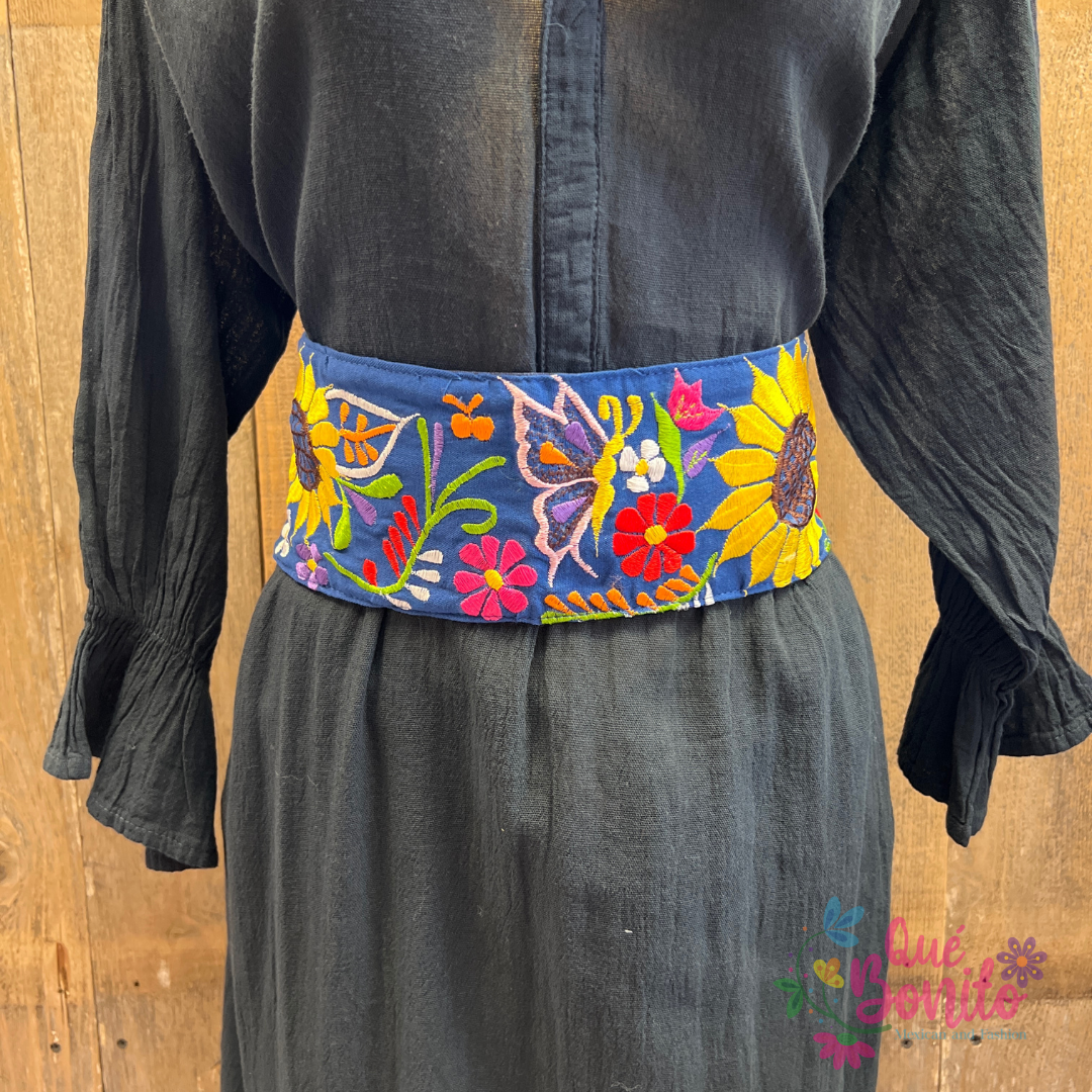 Embroidered Belt Fabric One Size Que Bonito Mexican and Fashion