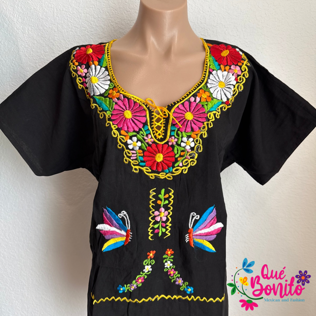 Favorite Embroidered Blouse, with Sleeves, Gathered in the Back