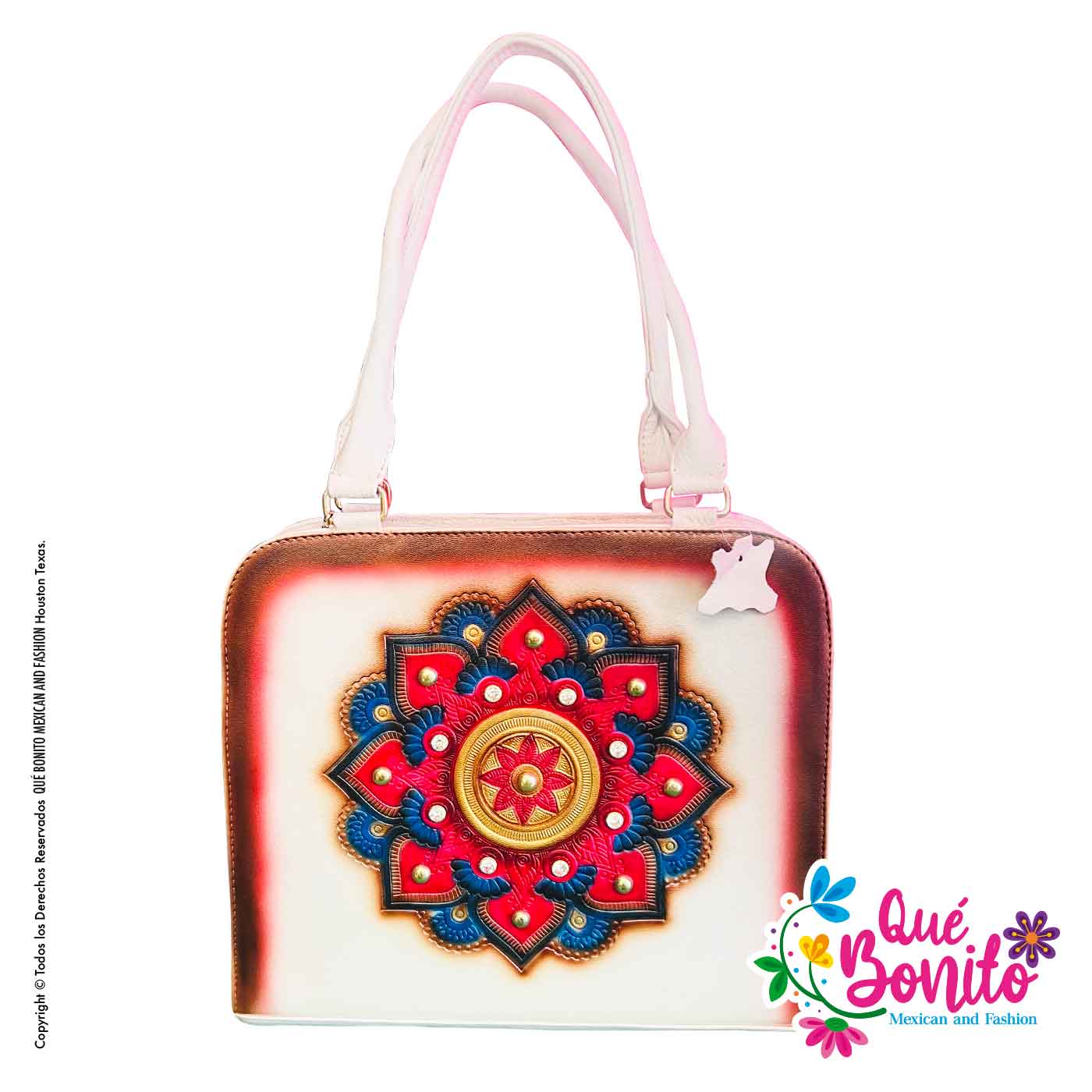 Hand Bag Leather and Vinyl Que Bonito Mexican and Fashion
