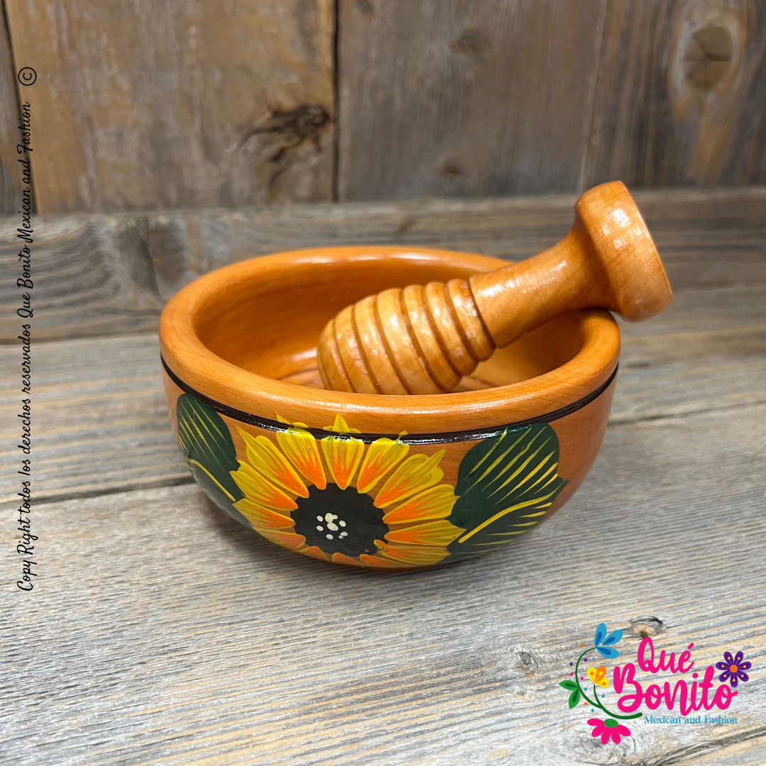 Wood Hand Painted Mortar
