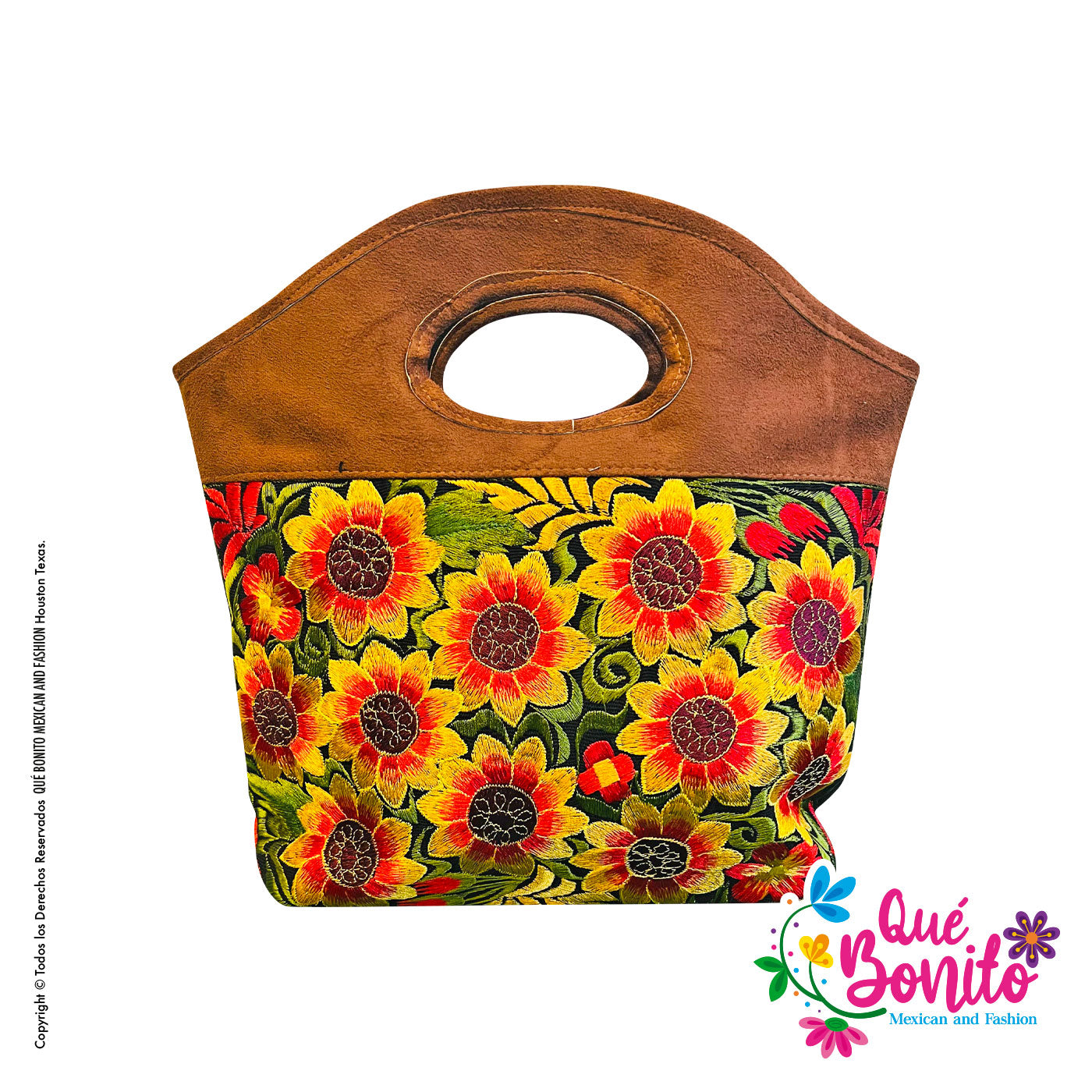 Floral Bucket Hand Bag Que Bonito Mexican and Fashion