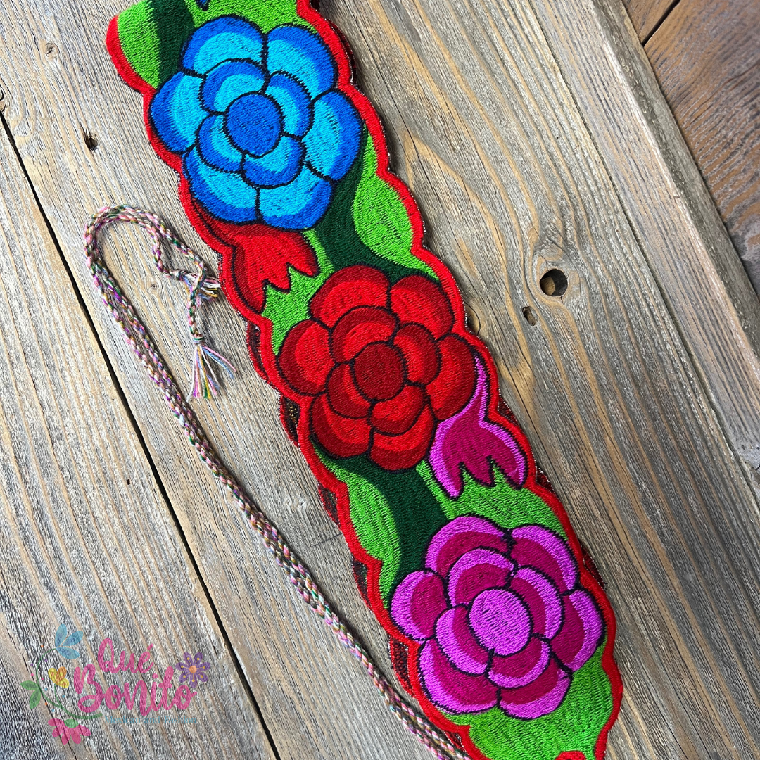 MEXICAN FLORAL AND SOLID BELTS ONE SIZE