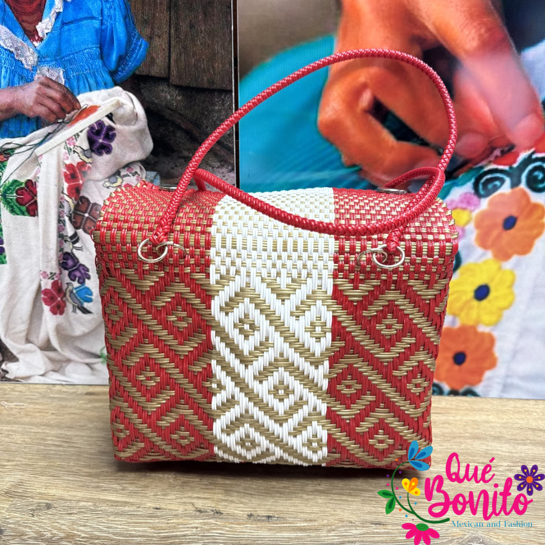 Lunch Box Hand Woven Recycled Plastic Hand Crafted