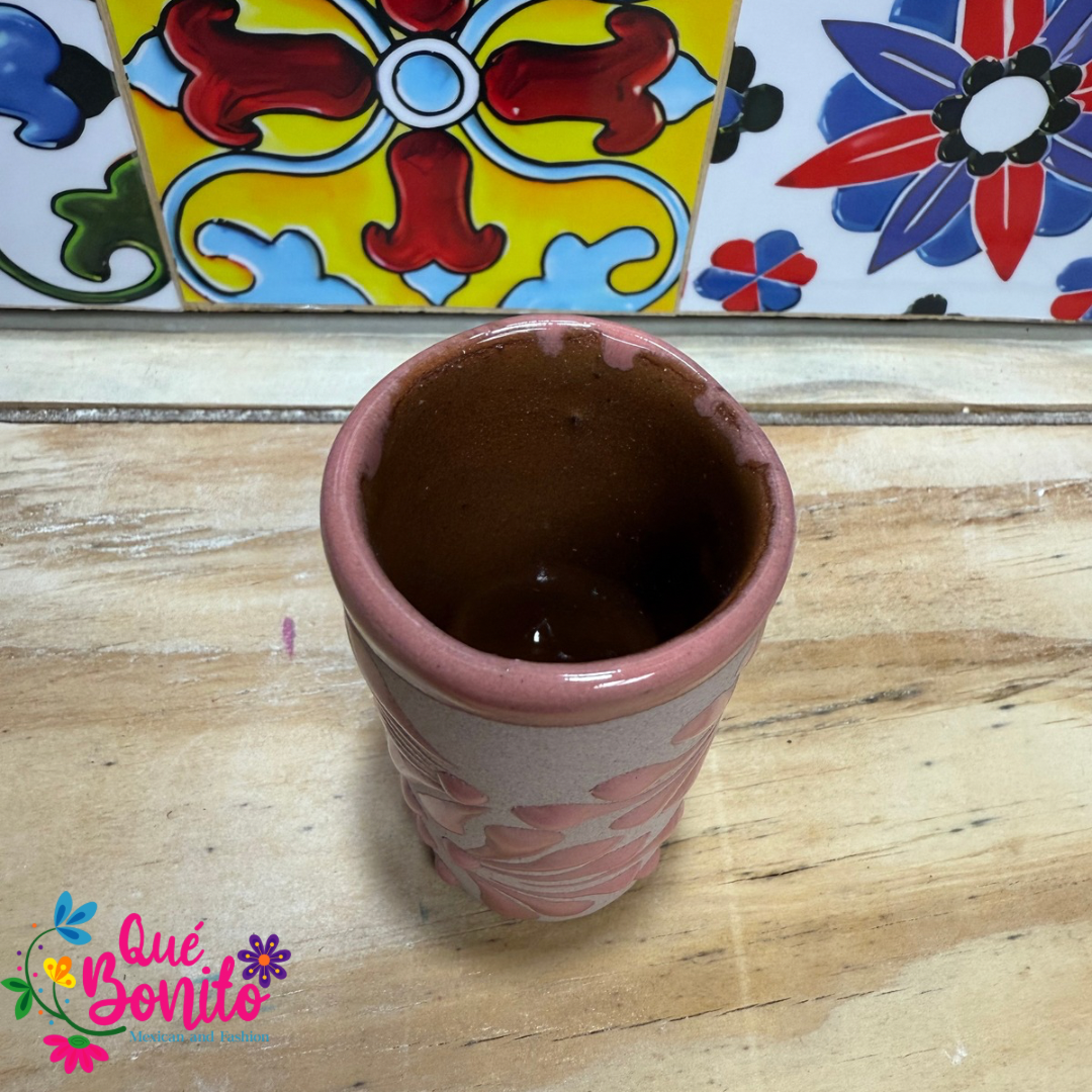 Set of 4 Handcrafted Tequila Shot Colorful and Soft Pink