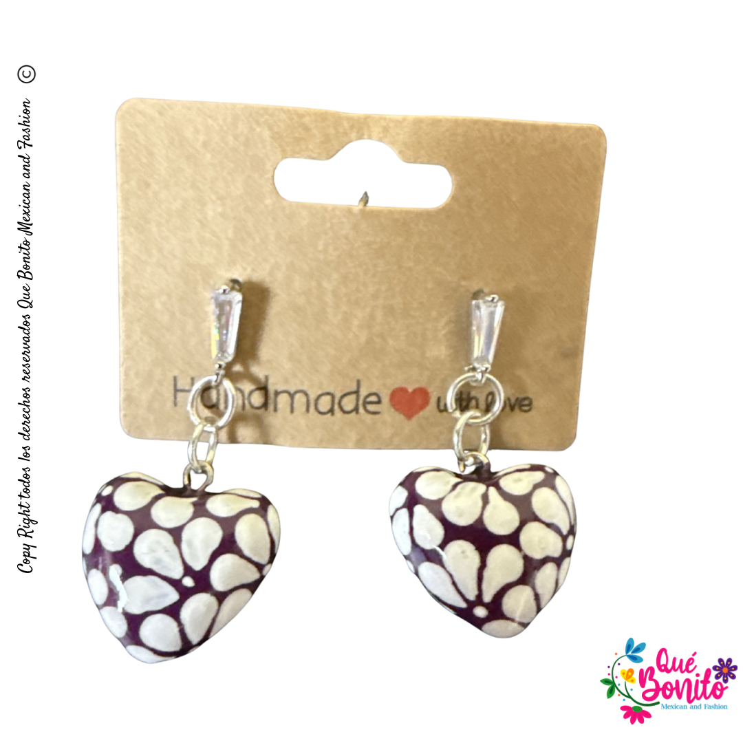 Talavera Style Earrings  1” Stainless Steel Hook